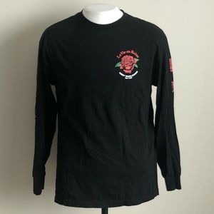 Obey long sleeve rose graphic shirt